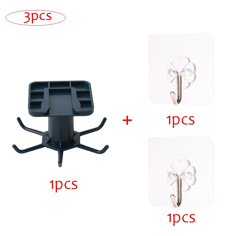 Organizador Rotativo para Armários de Cozinha – Suporte Multiusos com Ganchos