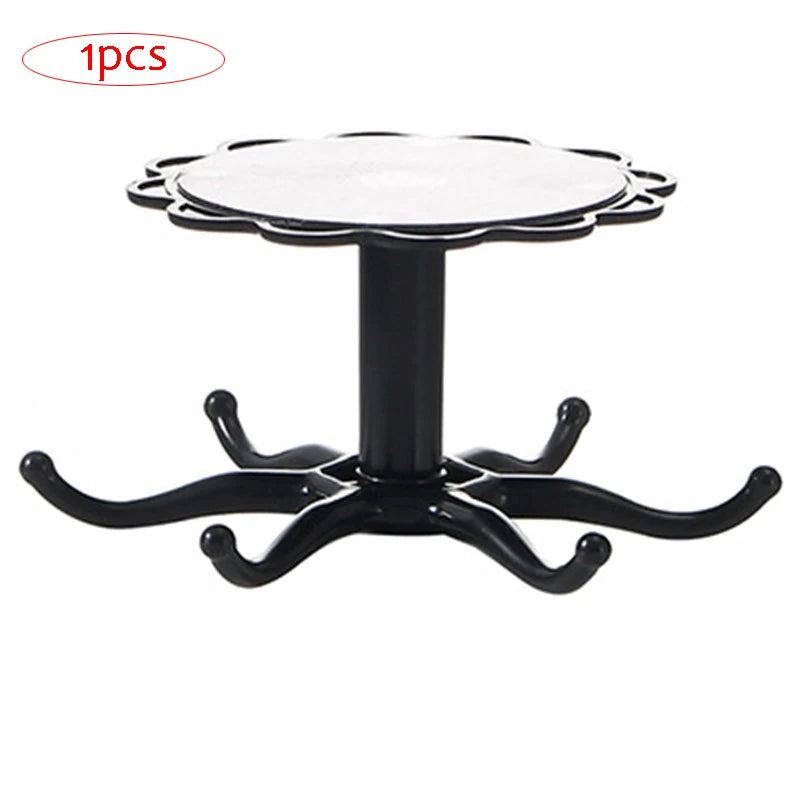 Organizador Rotativo para Armários de Cozinha – Suporte Multiusos com Ganchos