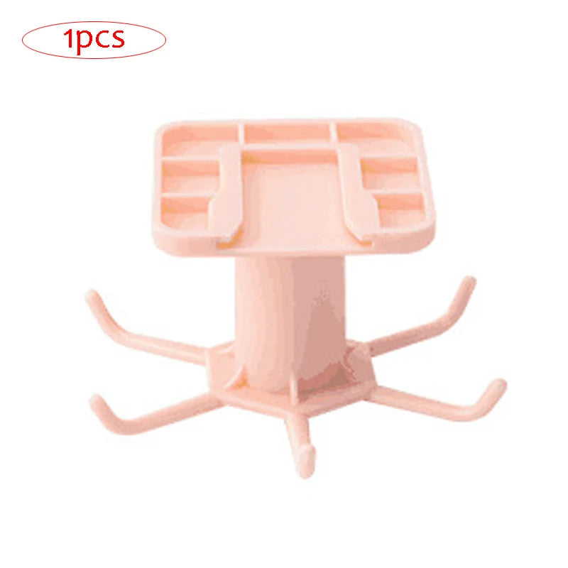 Organizador Rotativo para Armários de Cozinha – Suporte Multiusos com Ganchos