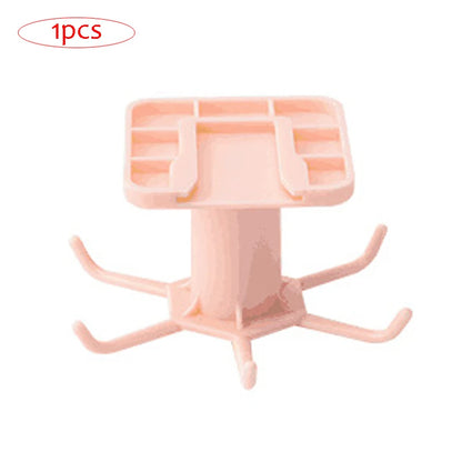Organizador Rotativo para Armários de Cozinha – Suporte Multiusos com Ganchos