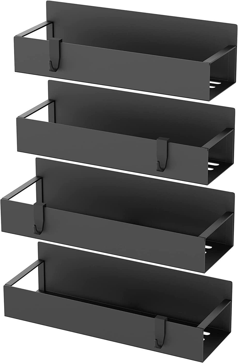 Organizador Magnético para Especiarias – Conjunto de 4 Prateleiras Metálicas para Frigorífico